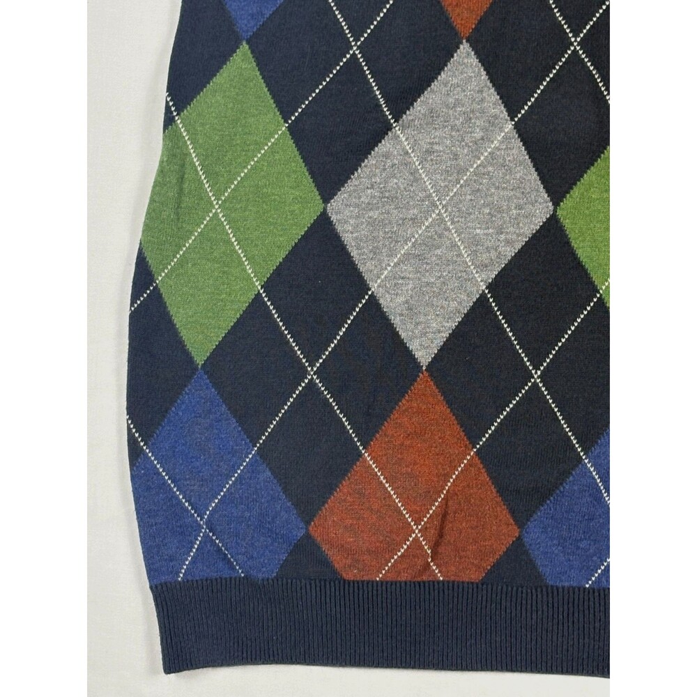 Banana Republic Men's M Argyle Sweater Vest Navy Green Blue Preppy Fall 2009 - Picture 6 of 16